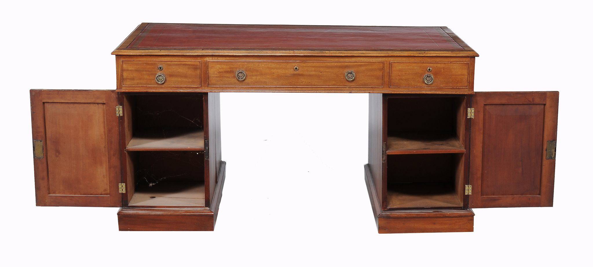 A mahogany twin pedestal partner's desk , second quarter 19th century  A mahogany twin pedestal - Image 2 of 3