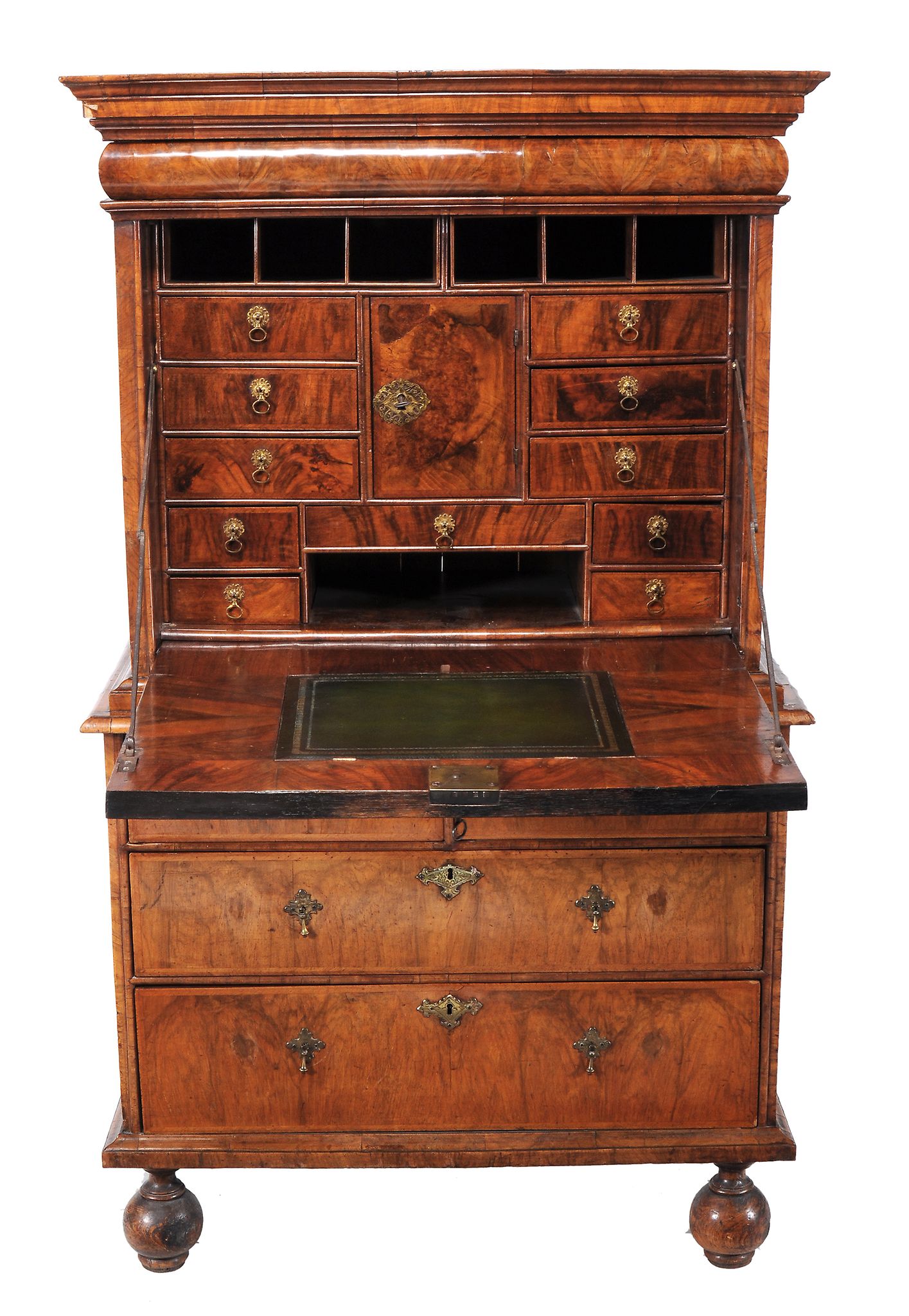 A Queen Anne walnut escritoire, circa 1710  A Queen Anne walnut escritoire, circa 1710  , the - Image 3 of 4