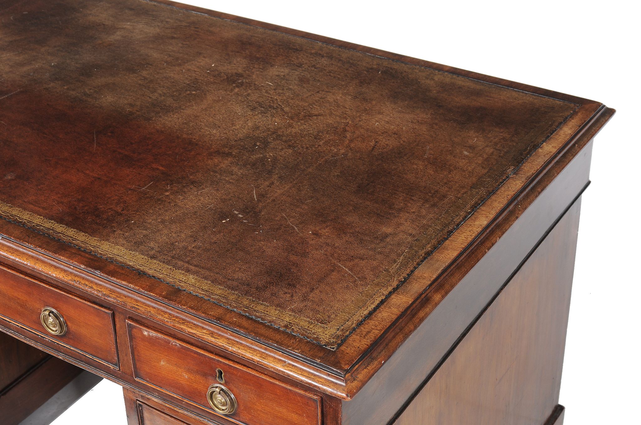 A Victorian mahogany twin pedestal partner's desk , mid 19th century  A Victorian mahogany twin - Image 2 of 2