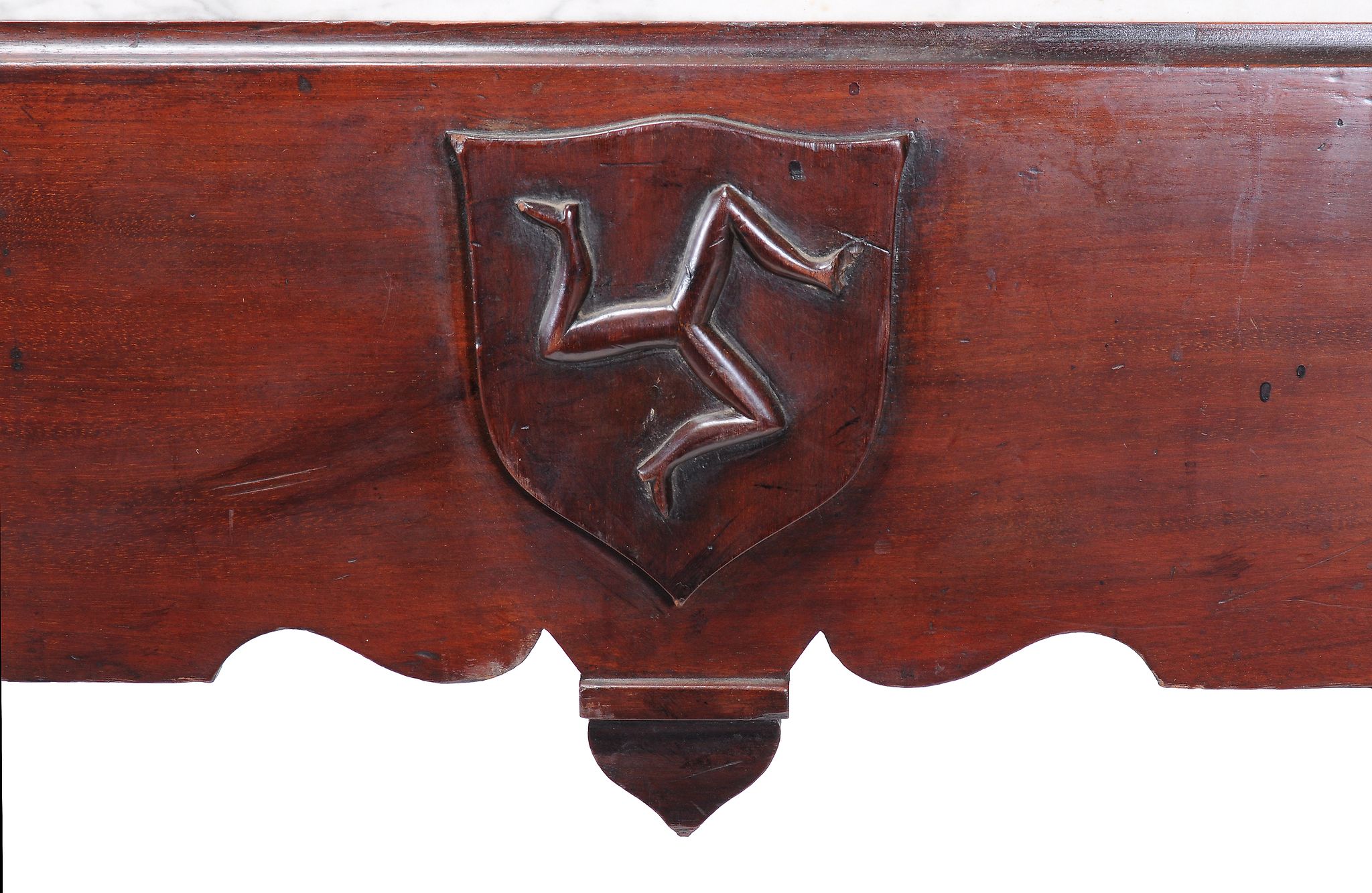 A William IV mahogany marble topped serving table , circa 1835  A William IV mahogany marble - Image 2 of 2