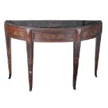 A 19th century Continental D shape painted wood table jardiniere  A 19th century Continental D shape