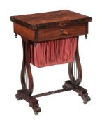 A late Regency rosewood games table, circa 1820  A late Regency rosewood games table,   circa 1820 ,