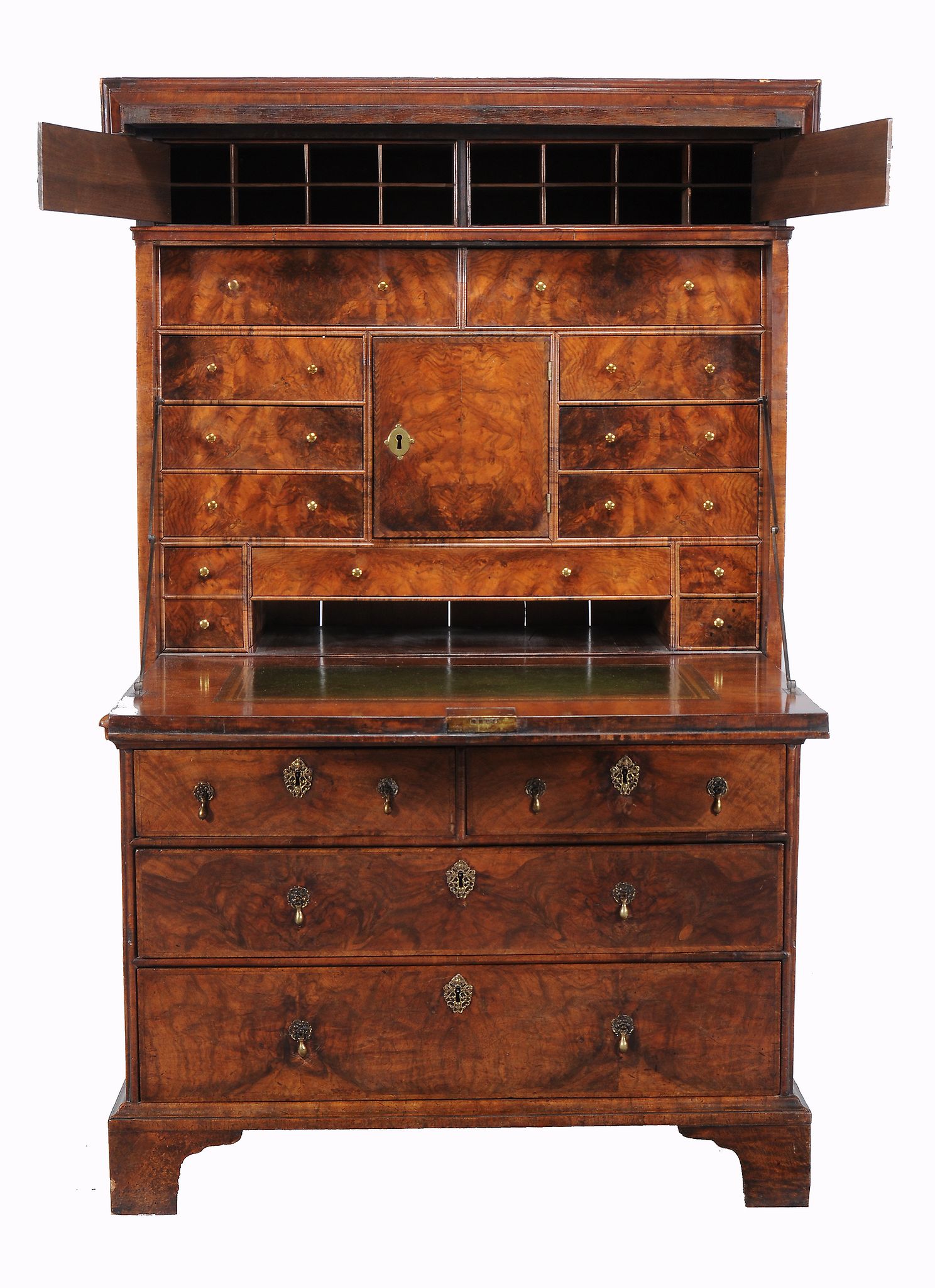 A Queen Anne walnut escritoire , circa 1710  A Queen Anne walnut escritoire  , circa 1710, the - Image 2 of 4