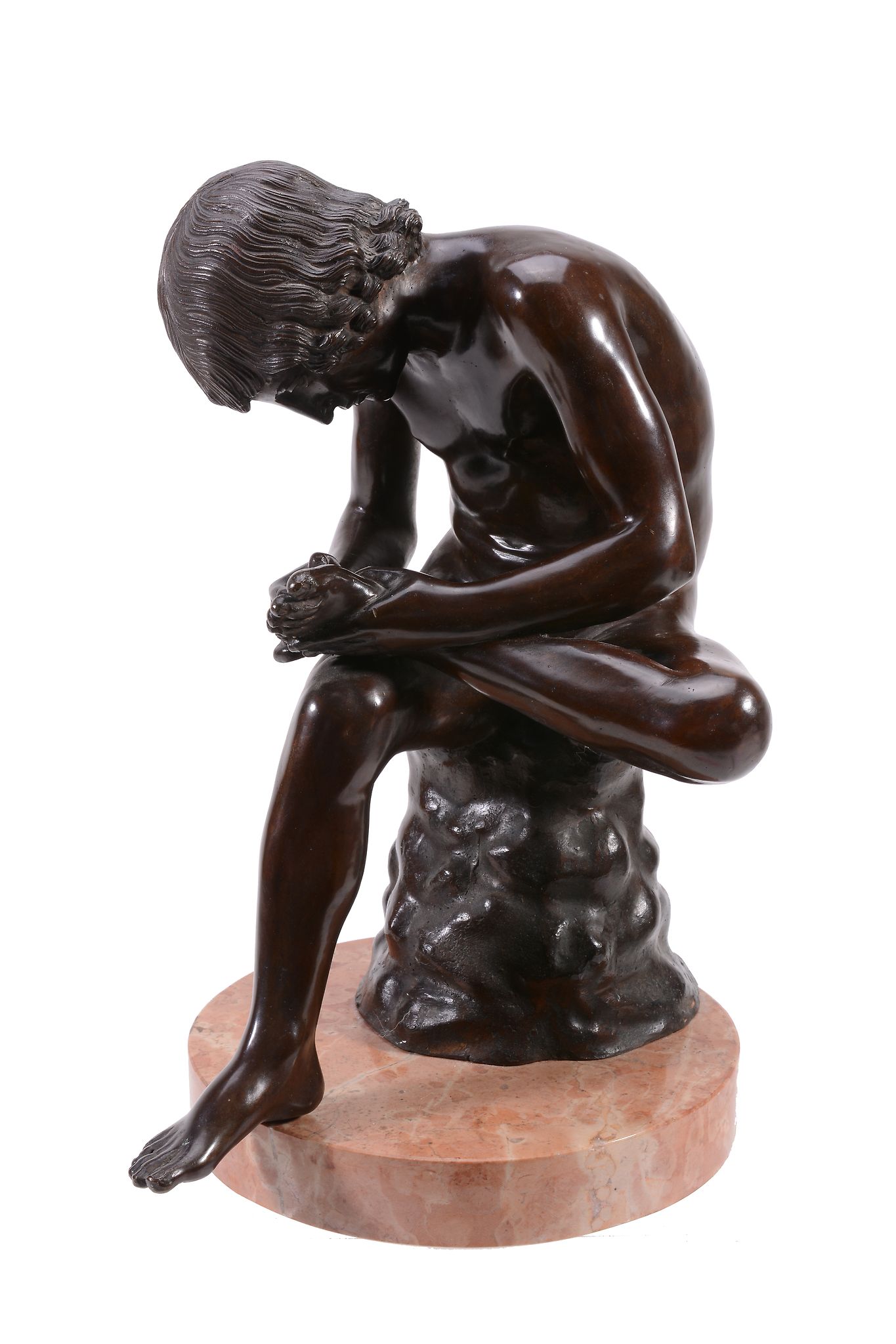 An Italian patinated bronze model of Spinario, late 19th century  An Italian patinated bronze