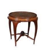 An ash and walnut circular occasional table , late 19th/ early 20th century  An ash and walnut