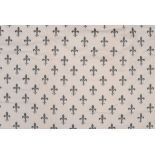 Two pairs of fleur de lys pattern curtains , of recent manufacture  Two pairs of fleur de lys