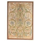 An early 18th century embroidered panel, circa 1710  An early 18th century embroidered panel,