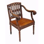 -108 A Continental fruitwood armchair , circa 1800 -108  A Continental fruitwood armchair  , circa