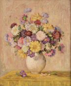 Stuart Scott Somerville (1908-1983) - Still life with flowers in a vase Oil on board Signed and