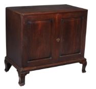 A George II mahogany press cupboard, circa 1750, possibly Irish  A George II mahogany press