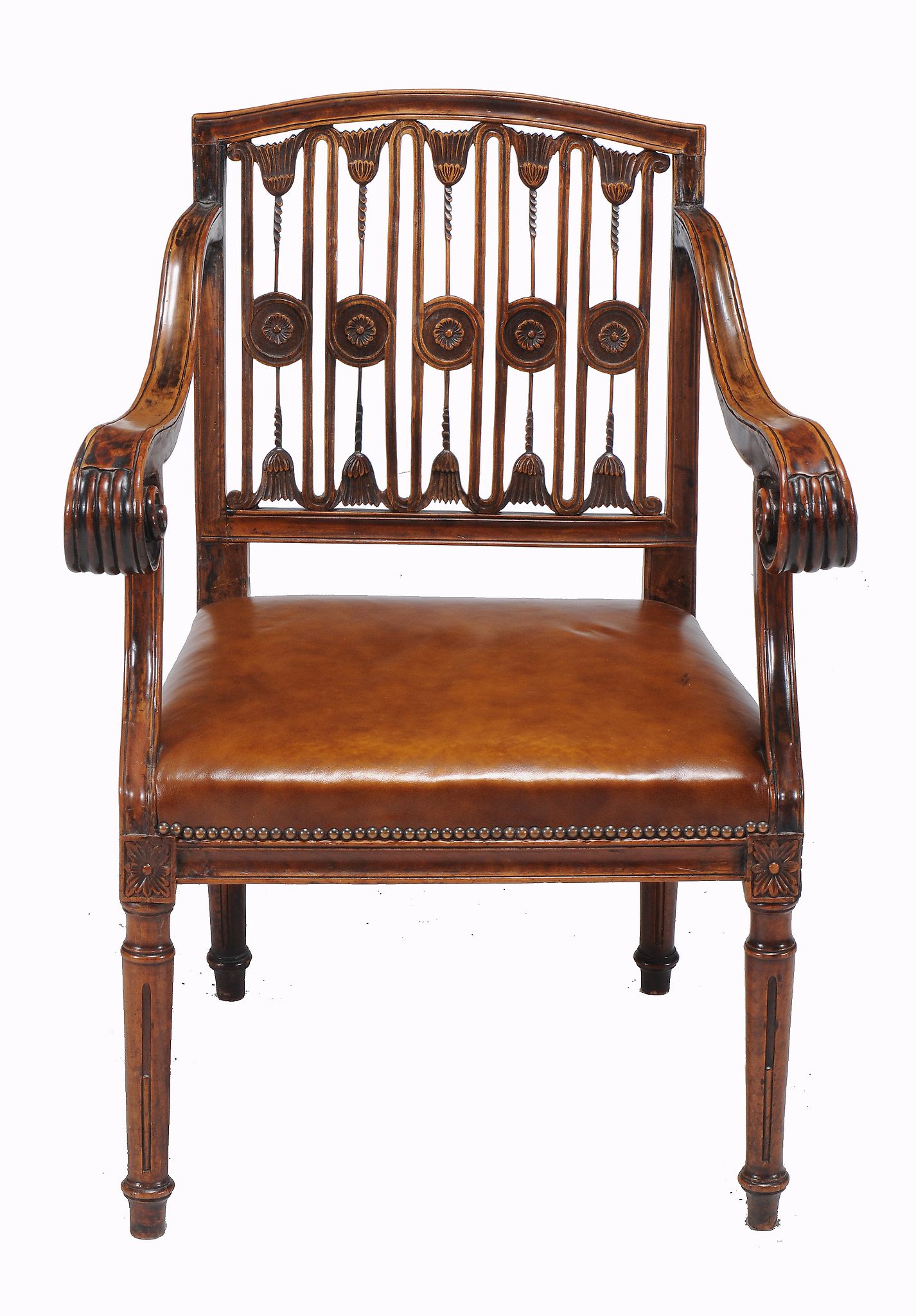 -108 A Continental fruitwood armchair , circa 1800 -108  A Continental fruitwood armchair  , circa - Image 2 of 2
