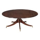 A circular mahogany dining table , 20th century  A circular mahogany dining table  , 20th century,