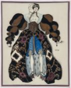 After Leon Bakst  Costume design for a lady in the suite of Potiphar's Wife, for the Legende de