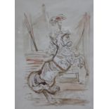 English School (Early 20th Century)  Clown;  Circus horse;  Children playing;  Watercolours  Two