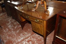 A Regency style mahogany bowfront sideboard. 122cm x 91 high.  Best Bid