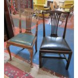Eight mahogany dining chairs in George III style, 20th century, to include a set of four