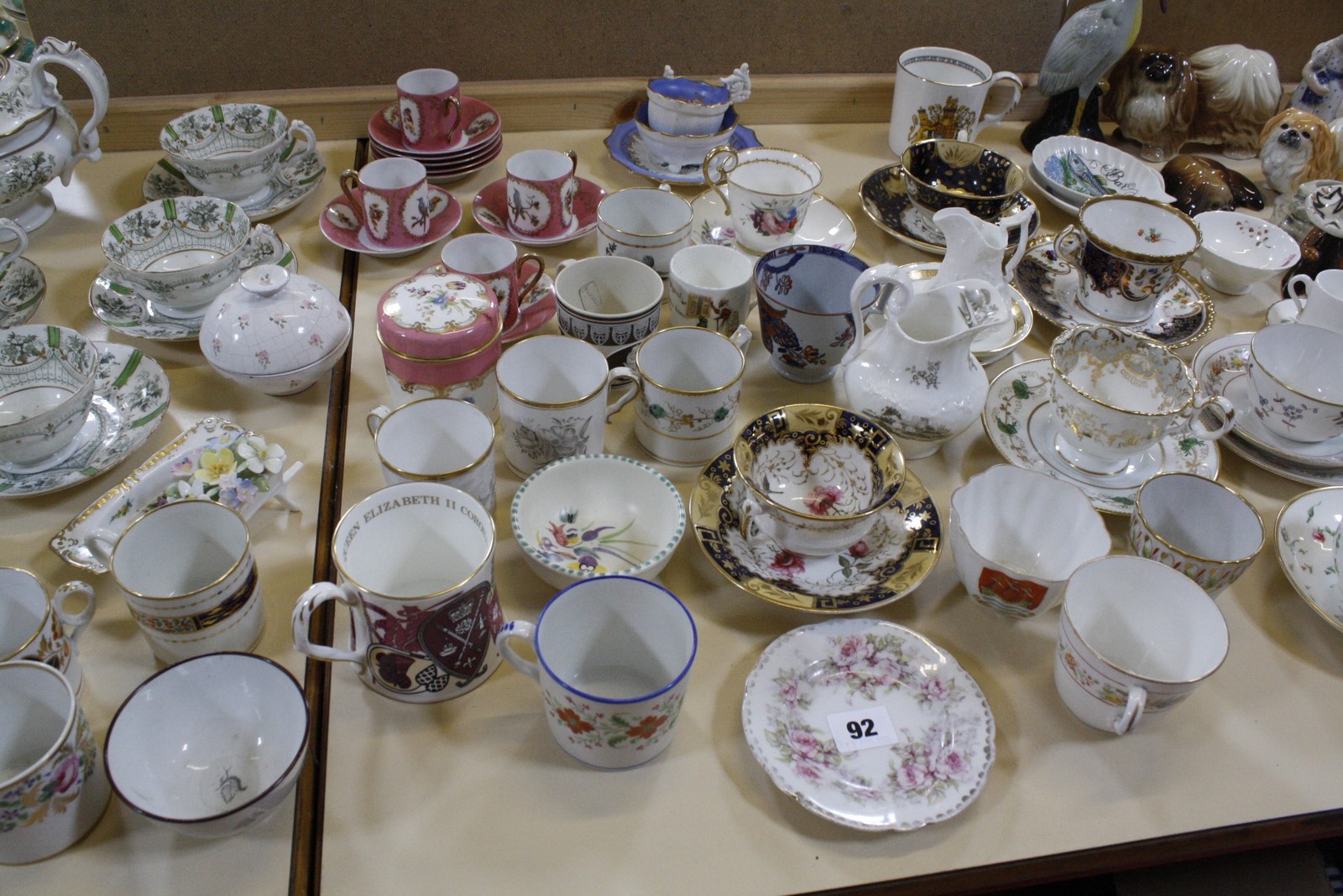 A quantity of assorted 19th Century and later teawares to include coffee cans, tea bowls etc,