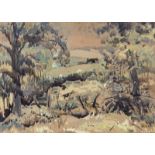 Claude Flight (1881-1955)  Falling light  Watercolour  Signed lower right  35.5cm x 49.5cm