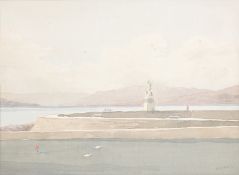 R.A. McNicol (British fl.1930)  'Ettrick Bay, Bute'  Watercolour  Signed lower left and dated 1930