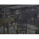 Norbert Sullivan Pugh (20th Century)  'Farm House Kitchen'  Oil on canvas  Signed lower right