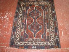 A Persian Qashqai rug 140 x 110cm