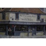 Norbert Sullivan Pugh (20th Century)  'Old Curiosity Shop'  Oil on canvas  Signed lower right