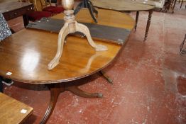 A Regency style mahogany twin pedestal dining table with one additional leaf 214cm extended  Best