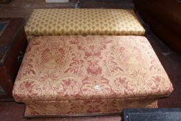 An upholstered ottoman 40cm high, 120cm wide and another similar  Best Bid