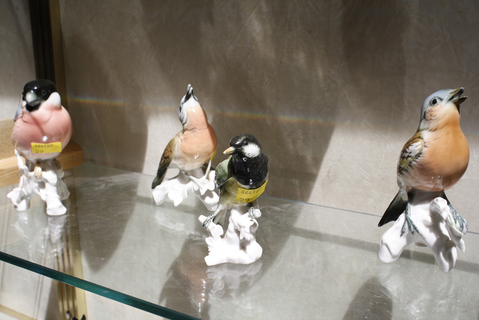 Seven German porcelain birds by Karl Ens (some damage) (7)