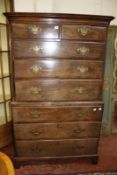 A George III mahogany tallboy. 105cm wide x 172cm high.