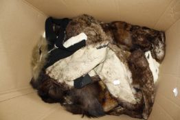A quantity of assorted fur pieces, a fox fur stole, a Coney stole, another vintage fur stole, fox