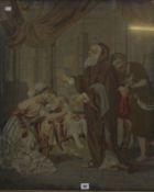 A 19th Century needlepoint of a religious scene in a gilt frame, 78cm x 65cm