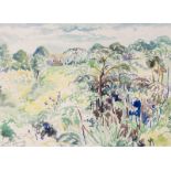 Claude Flight (1881-1955)  Summer meadow  Watercolour   35cm x 48cm