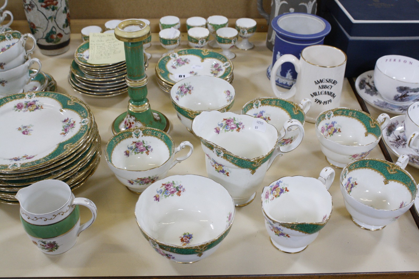 A quantity of assorted ceramics, to include four Royal Worcester cups and saucers, a blue and