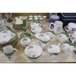 A quantity of assorted ceramics, to include four Royal Worcester cups and saucers, a blue and