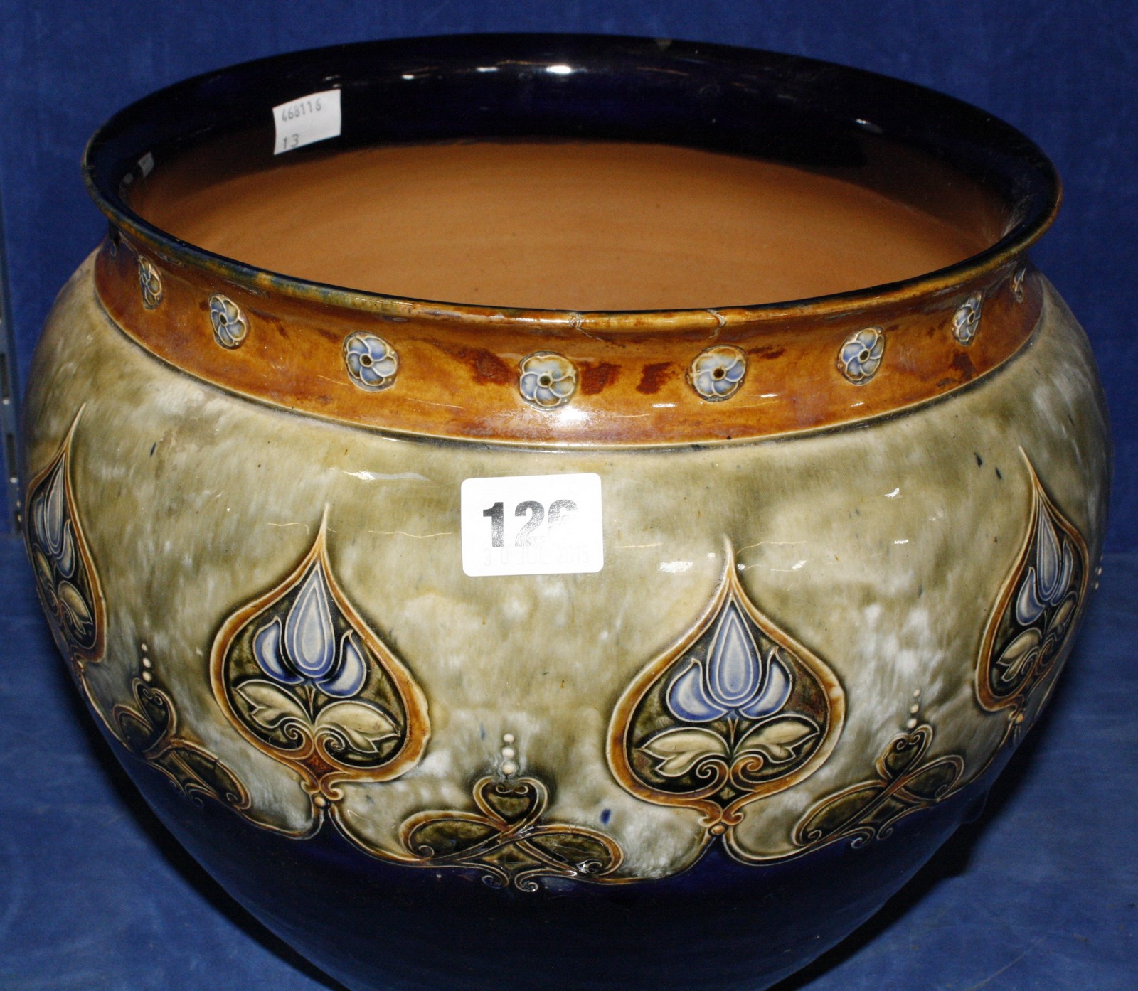 A Royal Doulton jardinière, incised decoration, 25cm high