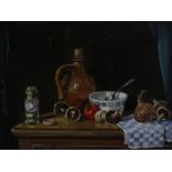 Norbert Sullivan Pugh (20th Century)  'Still Life'  Oil on canvas  Signed top left  28.5cm x 39cm