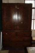 A 19th century mahogany linen press (a/f)