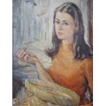 Angela Thorne (b. 1911)  'A portrait of Isabel Sanchez of Estepona'  Oil on canvas  Signed and dated