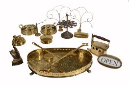 A set of seven brass Imperial Standard weights, late 19th century  A set of seven brass Imperial