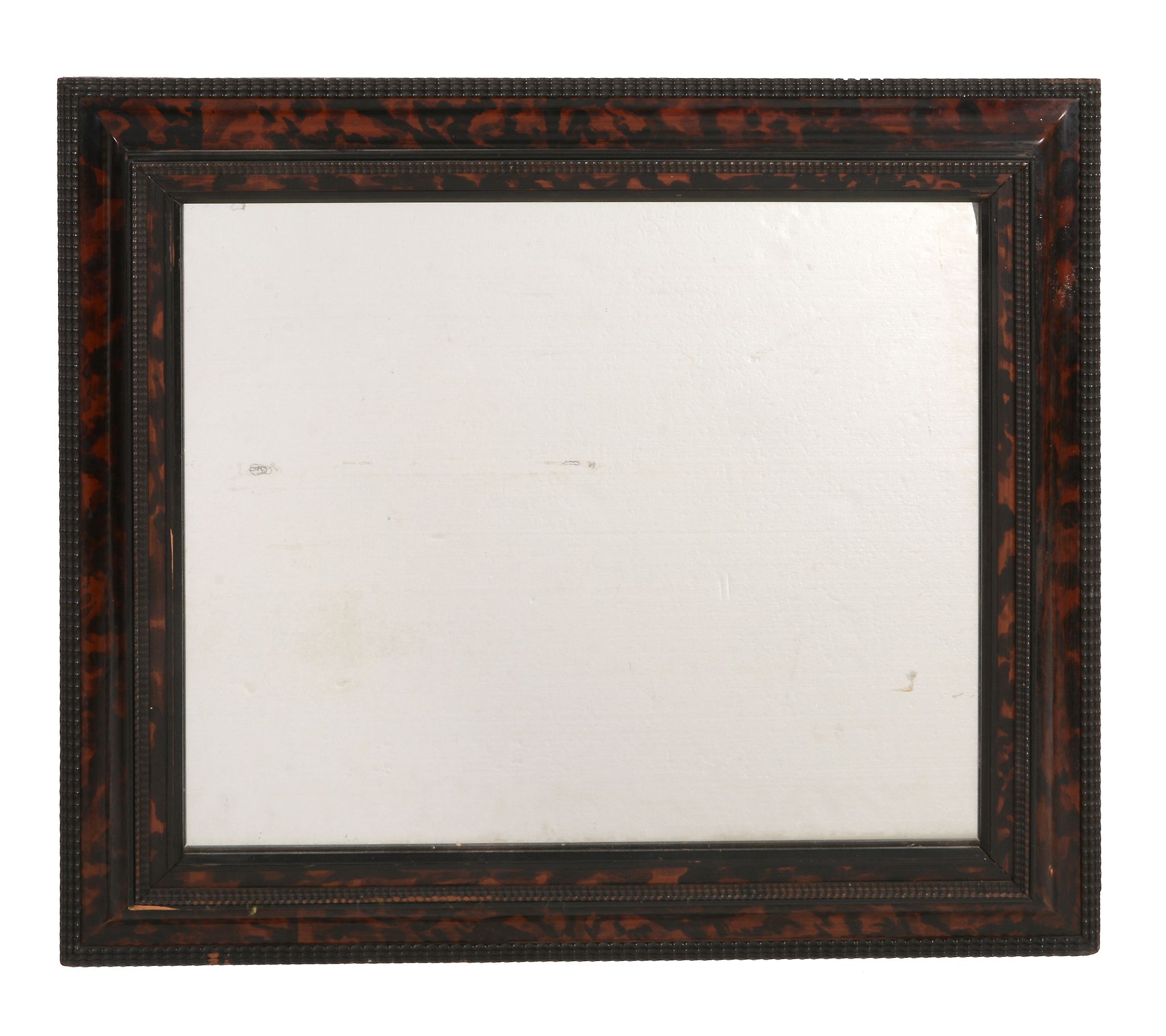 An ebonised and simulated rosewood framed mirror in the Dutch style  An ebonised and simulated