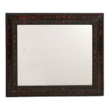 An ebonised and simulated rosewood framed mirror in the Dutch style  An ebonised and simulated
