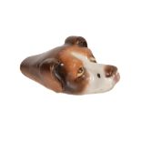A Royal Worcester porcelain hound's-head whistle, date code for 1922, 5cm long  A Royal Worcester