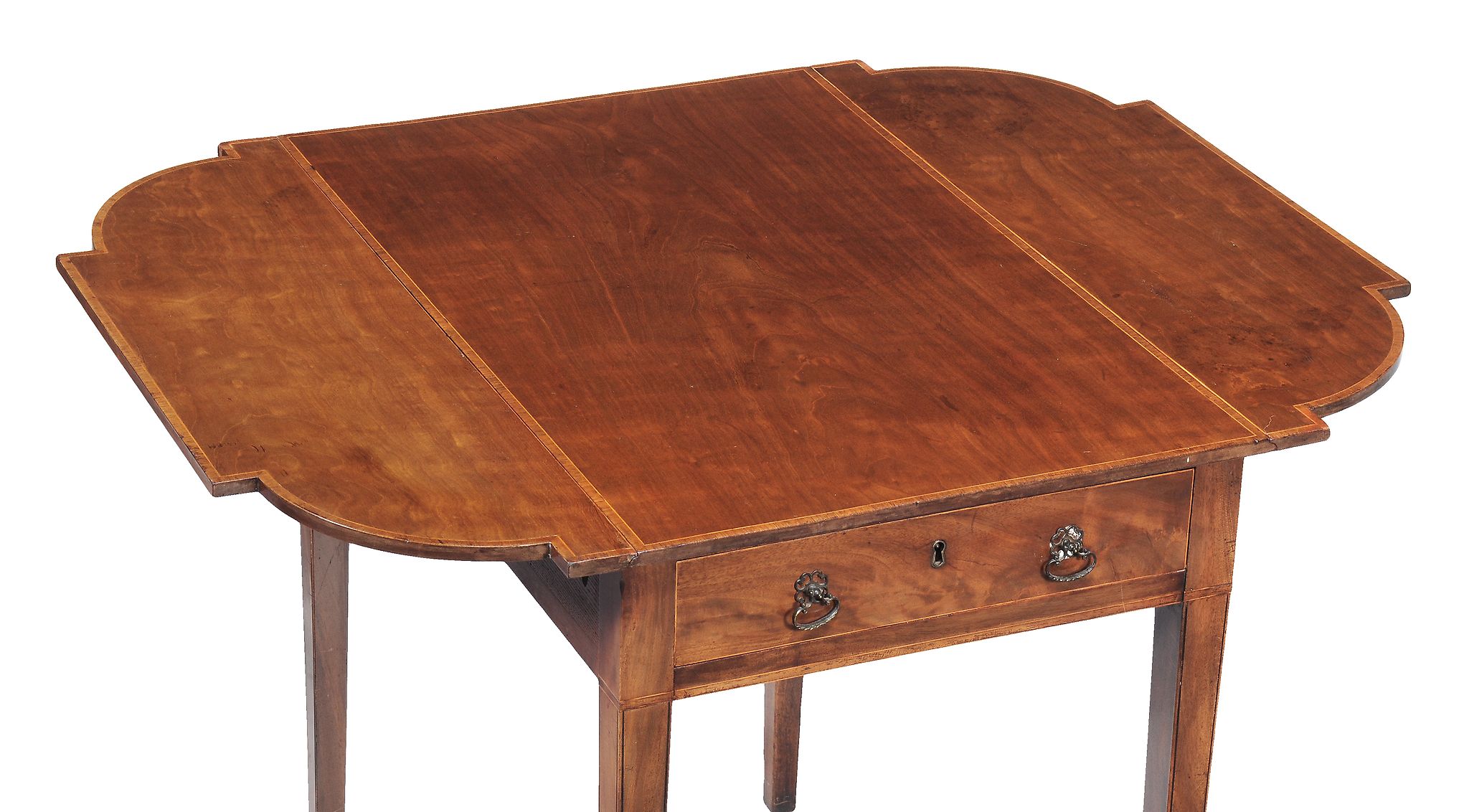 A George III mahogany and rosewood crossbanded pembroke table , circa 1800  A George III mahogany - Image 2 of 2
