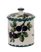 A large Wemyss preserve jar, circa 1900, painted with purple damsons  A large Wemyss preserve jar,