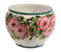 A Wemyss 'Combe' Jardiniere, circa 1900, painted by James Sharp  A Wemyss 'Combe' Jardiniere,