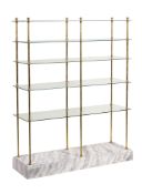 A pair of display shelves, of recent manufacture  A pair of display shelves, of recent