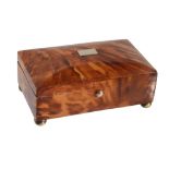 A blonde tortoiseshell rectangular table casket, circa 1820  A blonde tortoiseshell rectangular