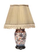 A Japanese Imari vase, Meiji Period, adapted as a lamp, 17.5cm high  A Japanese Imari vase, Meiji