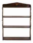 A set of simulated rosewood shelves in the Regency style, late 19th century  A set of simulated
